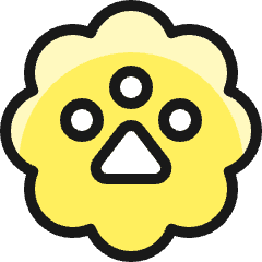 Pets Paw Bubble Icon from Ultimate Colors Set