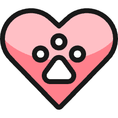Pets Paw Heart Icon from Ultimate Colors Set