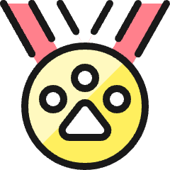 Pets Paw Medal Icon from Ultimate Colors Set