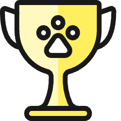 Pets Paw Trophy Icon from Ultimate Colors Set