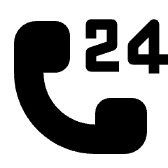 Phone Action 24 Hour Service Icon from Nova Solid Set