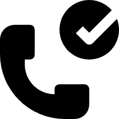 Phone Action Check Icon from Nova Solid Set