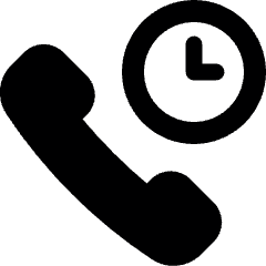 Phone Actions Clock Icon from Ultimate Bold Set