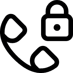 Phone Actions Lock 1 Icon from Ultimate Regular Set