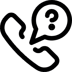 Phone Actions Question Icon from Ultimate Regular Set