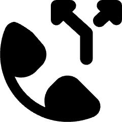 Phone Actions Split 1 Icon from Ultimate Bold Set
