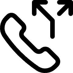 Phone Actions Split Icon from Ultimate Regular Set