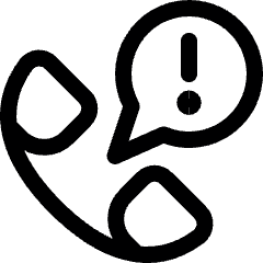 Phone Actions Warning 1 Icon from Ultimate Regular Set