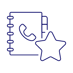 Phone Book Favorite Illustration from UX Line Set