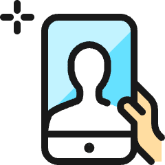 Phone Selfie Front Icon from Ultimate Colors Set