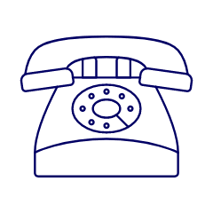 Vintage Telephone Illustration from UX Line Set