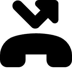 Missed Call Icon from Micro Solid Set