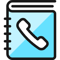 Phone Book Icon from Ultimate Colors Set