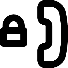 Phone Call Locked Icon from Micro Line Set