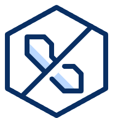 Phone Silent Hexagon Icon from Cyber Duotone Set