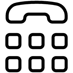 Teletype Phone Number Icon from Ultimate Light Set