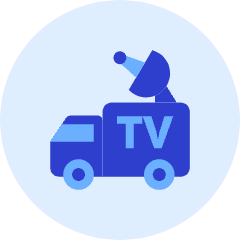 Broadcasting Truck Icon from Kameleon Duo Set