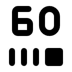 60fps Select Icon from Rounded Line - Material Pro Set