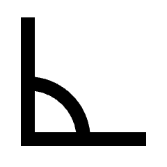 Angle 90 Icon from Sharp Line - Streamline Material Set