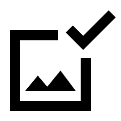 Approved Photo Alternate Icon from Sharp Line - Streamline Material Set