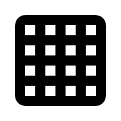 Background Grid Small Icon from Rounded Line - Material Pro Set