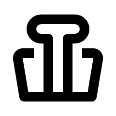 Binder Clip Icon from Rounded Line - Material Pro Set