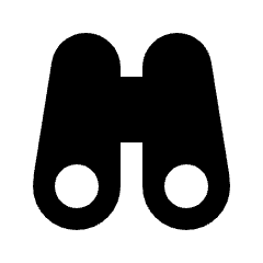 Binoculars Fill Icon from Outlined Fill - Streamline Material Set