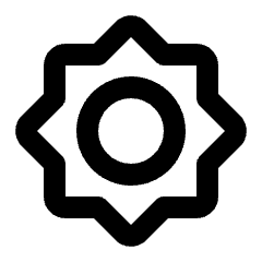 Brightness 5 Icon from Rounded Line - Material Pro Set