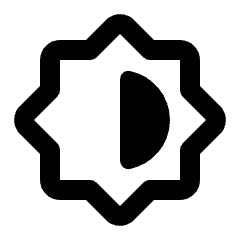 Brightness 6 Icon from Rounded Line - Material Pro Set