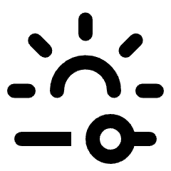 Brightness Slider Icon from Rounded Line - Streamline Material Set