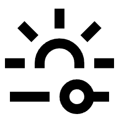 Brightness Slider Icon from Outlined Line - Streamline Material Set