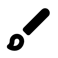 Brush Icon from Rounded Line - Streamline Material Set