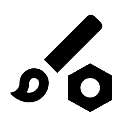 Brush Setting Bolt Icon from Outlined Line - Streamline Material Set