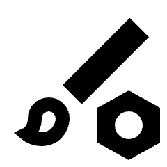 Brush Setting Bolt Icon from Sharp Line - Material Pro Set