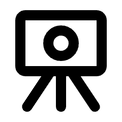 Camera Tripod Icon from Rounded Line - Material Pro Set