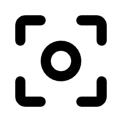 Center Focus Weak Icon from Rounded Line - Streamline Material Set