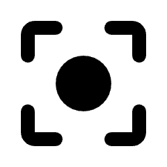 Center Focus Weak Fill Icon from Rounded Fill - Streamline Material Set