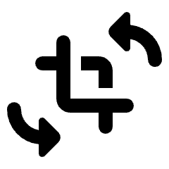 Crop Rotate Fill Icon from Rounded Fill - Streamline Material Set