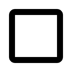 Crop Square Icon from Rounded Line - Streamline Material Set