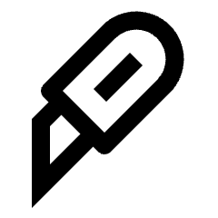 Cutter Icon from Outlined Line - Streamline Material Set