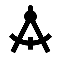 Drawing Compass Icon from Outlined Line - Material Pro Set