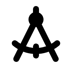 Drawing Compass Fill Icon from Rounded Fill - Material Pro Set