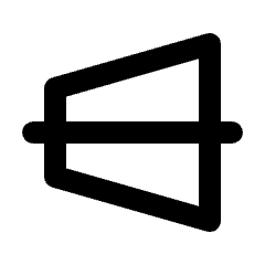 Edit Trapezoid Horizontal Icon from Rounded Line - Streamline Material Set