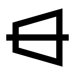Edit Trapezoid Horizontal Icon from Sharp Line - Streamline Material Set