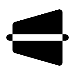 Edit Trapezoid Horizontal Fill Icon from Rounded Fill - Streamline Material Set