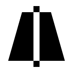 Edit Trapezoid Vertical Fill Icon from Sharp Fill - Material Pro Set