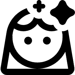 Face Retouch Icon from Rounded Line - Streamline Material Set