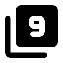 Filter 9 Fill Icon from Rounded Fill - Material Pro Set