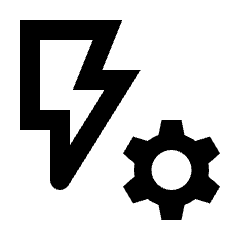 Flash Setting Gear Icon from Outlined Line - Streamline Material Set