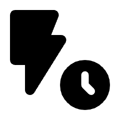 Flash Timer Fill Icon from Rounded Fill - Material Pro Set